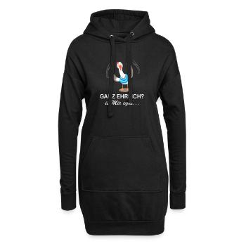 Ganz ehrlich? is mir egal... - Hoodie-Kleid - Schwarz - Vorne
