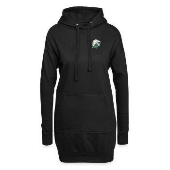 Cool Floral Flowers Patch Vintage Gänseblümchen Lover Wortspiel - Hoodie-Kleid - Schwarz - Vorne
