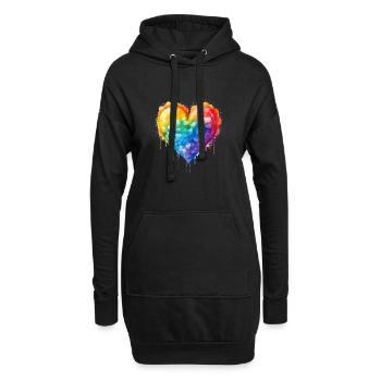 L’amour de toutes les couleurs - Fierté LGBT - Sweat-shirt à capuche long Femme - noir - Devant