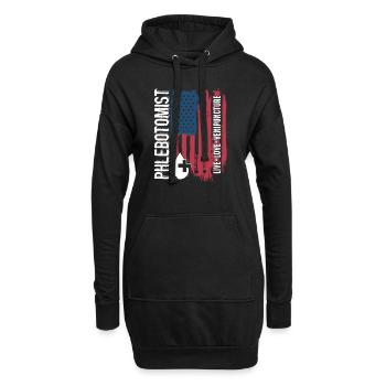 Phlebotomist Phlebotomist Live Love Venipuncture - Hoodie Dress - black - Front