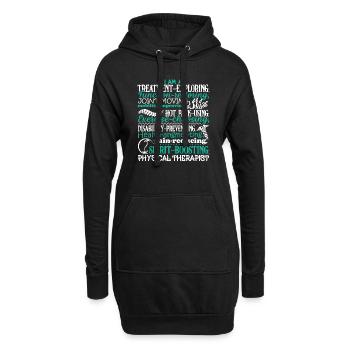 Physical Therapist Physical Therapist Treatment - Hoodie Dress - black - Front
