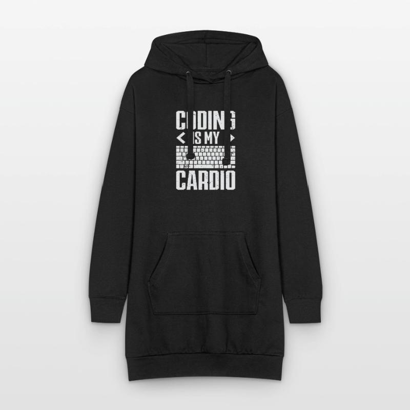 Informatique Admin Programmeur Codeur IT Sweat-shirt à capuche long Femme