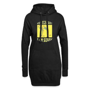 Lustiges Amputation und Beinprothesen - Hoodie-Kleid - Schwarz - Vorne