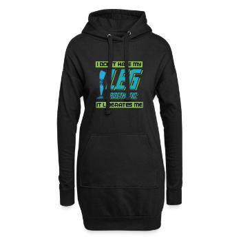 Lustiges Amputation und Beinprothesen - Hoodie-Kleid - Schwarz - Vorne