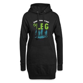 Lustiges Amputation und Beinprothesen - Hoodie-Kleid - Schwarz - Vorne