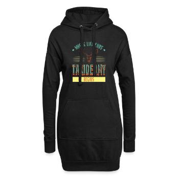 Lustiges Taxidermie und Tierpräparator Taxidermist - Hoodie-Kleid - Schwarz - Vorne