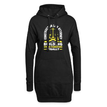 Avocat en droit de la construction: Building Strong - Sweat-shirt à capuche long Femme - noir - Devant