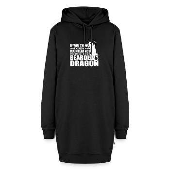 Bartagame Haustier Liebhaber Eidechse Besitzer Reptil - Hoodie-Kleid - Schwarz - Vorne