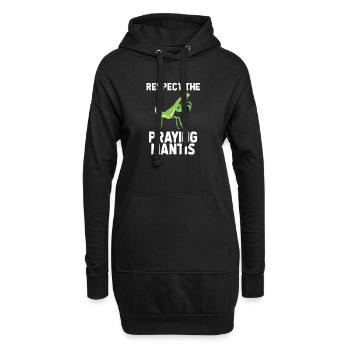Mante religieuse Insectes Animaux de compagnie - Sweat-shirt à capuche long Femme - noir - Devant