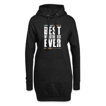 Turning Wood Lathe Lathe - Hoodie Dress - black - Front