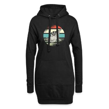 Planeur à tête courte Planeur à sucre - Sweat-shirt à capuche long Femme - noir - Devant