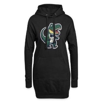 T-Rex in ATuxedo T-Rex im Anzug - Hoodie-Kleid - Schwarz - Vorne
