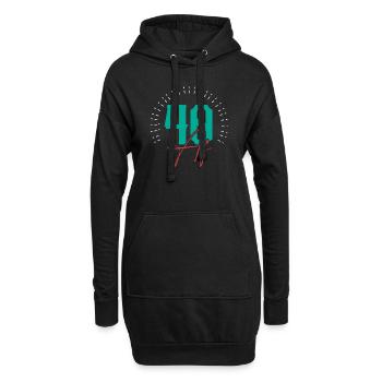 40 Af Anniversaire - Sweat-shirt à capuche long Femme - noir - Devant