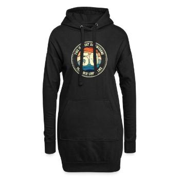 50e anniversaire pour que vous voyiez avec 50 cadeaux rétro - Sweat-shirt à capuche long Femme - noir - Devant