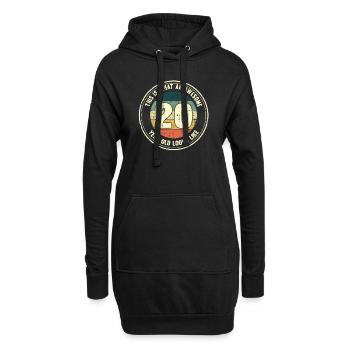 20e anniversaire pour que vous voyiez avec 20 cadeaux rétro - Sweat-shirt à capuche long Femme - noir - Devant