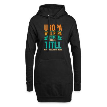 Papa Opa Uropa Eine Steile Karriere - Hoodie-Kleid - Schwarz - Vorne