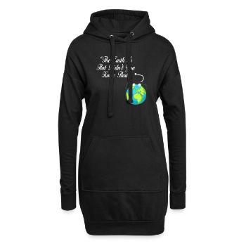 La terre est plate, vous ne le saviez pas ? - Sweat-shirt à capuche long Femme - noir - Devant