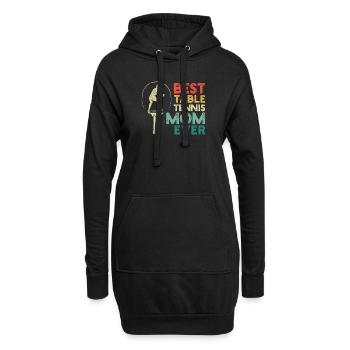 Meilleure maman de tennis de table jamais plus drôle - Sweat-shirt à capuche long Femme - noir - Devant