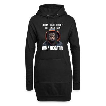 Hab mich auf Geduld testen lassen war bin negativ - Hoodie-Kleid - Schwarz - Vorne
