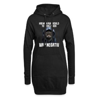 Hab mich auf Geduld testen lassen war bin negativ - Hoodie-Kleid - Schwarz - Vorne