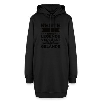 Rente Eine Legende Verlässt Das Gelände - Hoodie-Kleid - Schwarz - Vorne - AI Model Female 172 light (172cm)