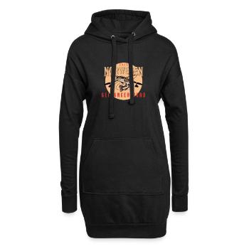 Angelurlaub Angeltour in Norwegen Geirangerfjord - Hoodie-Kleid - Schwarz - Vorne