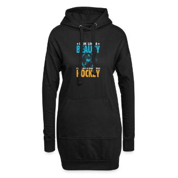 Sports des joueurs de hockey sur gazon - Sweat-shirt à capuche long Femme - noir - Devant