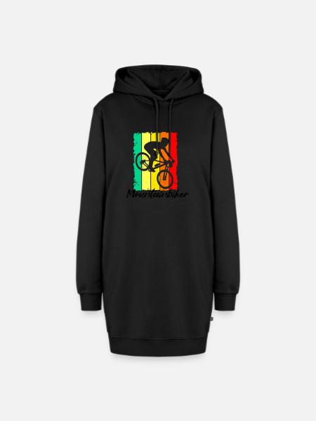 Fahrrad - Hoodie-Kleid - Schwarz