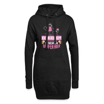 Junggesellenabschied Poltern Polterabend JGA - Hoodie-Kleid - Schwarz - Vorne