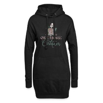 Nur noch ein Kapitel Buchwurm Spruch - Hoodie-Kleid - Schwarz - Vorne