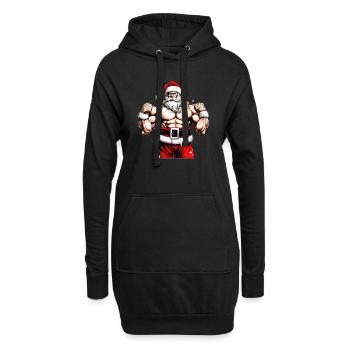 Fléchir avec le Père Noël: Noël pour les gains de vacances Sa - Sweat-shirt à capuche long Femme - noir - Devant