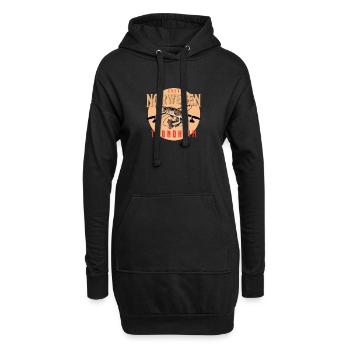 Angelurlaub Angeltour in Norwegen Trondheim - Hoodie-Kleid - Schwarz - Vorne