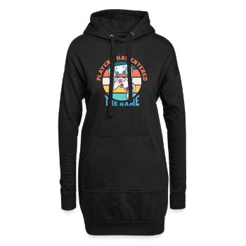 Spieler 2 hat das Spiel betreten Gamer Dad - Hoodie-Kleid - Schwarz - Vorne