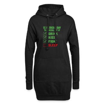 Journée de la Saint-Patrick irlandaise Drôle de la Saint-Patrick - Sweat-shirt à capuche long Femme - noir - Devant