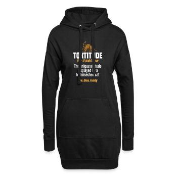 Schildpatt Katze Tortoiseshell Cat Tortie - Hoodie-Kleid - Schwarz - Vorne