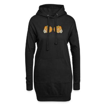 Skelett Kürbis Brüste Hand Lustige Halloween - Hoodie-Kleid - Schwarz - Vorne
