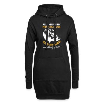 Tout ce dont j’ai besoin, c’est de Mountain Cur et de Hog Hunting - Sweat-shirt à capuche long Femme - noir - Devant