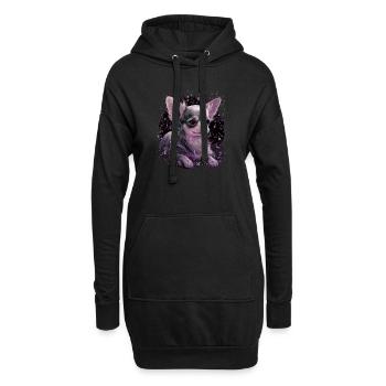 Chihuahua | Pink Jolie Rose Maman Femme ignon - Sweat-shirt à capuche long Femme - noir - Devant