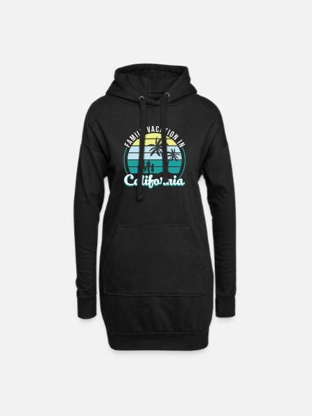 Family Vacation - Hoodie-Kleid - Schwarz