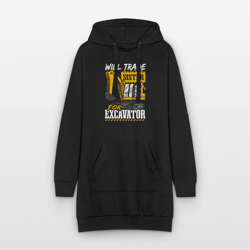 Wird Schwester gegen Bagger eintauschen Hoodie-Kleid