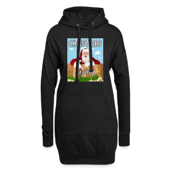 Noël en juillet - Sweat-shirt à capuche long Femme - noir - Devant