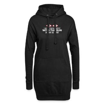 J’ai un concours de regard avec le soleil jusqu’à présent bon - Sweat-shirt à capuche long Femme - noir - Devant