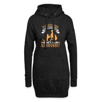 Haustierbetreuung Katze Hund Haustiersitter - Hoodie-Kleid - Schwarz - Vorne