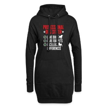 Haustierbetreuung Katze Hund Haustiersitter - Hoodie-Kleid - Schwarz - Vorne