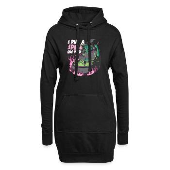 Hexe Halloween Kostüm I Put A Spell On You - Hoodie-Kleid - Schwarz - Vorne