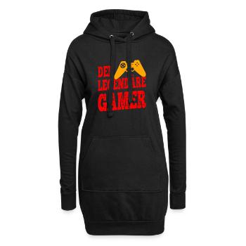 Le joueur légendaire - Sweat-shirt à capuche long Femme - noir - Devant