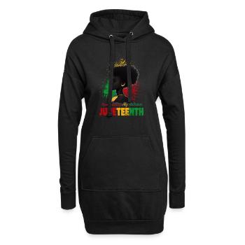Juneteenth 1865 Gedenken an meine Vorfahren - Hoodie-Kleid - Schwarz - Vorne