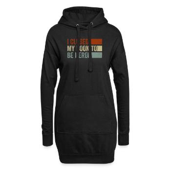 Ich habe mein Buch geschlossen, um hier zu sein Bücherwurm lustiger Spruch - Hoodie-Kleid - Schwarz - Vorne