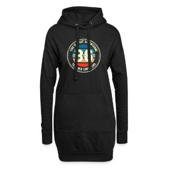 36e anniversaire pour que vous voyiez avec 36 cadeaux rétro - Sweat-shirt à capuche long Femme - noir - Devant