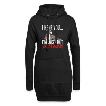 Italienischer Windspiel Windhund Hunde - Hoodie-Kleid - Schwarz - Vorne